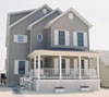 5 or 6 bedroom  modular home open floor plan, 3 floors comprising 3,200 square ft. of habitable space.